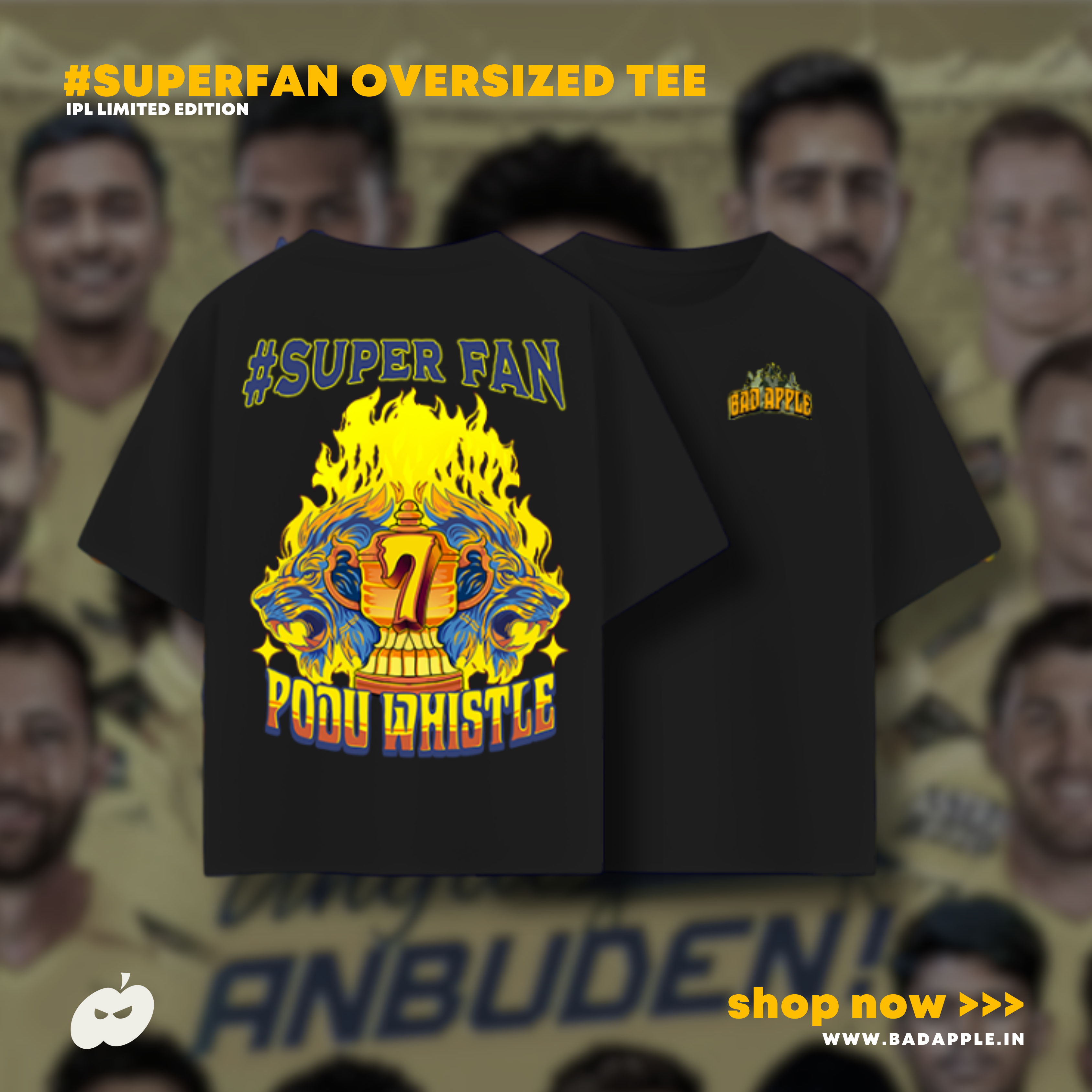 CSK SUPERFAN OVERSIZED T-SHIRT