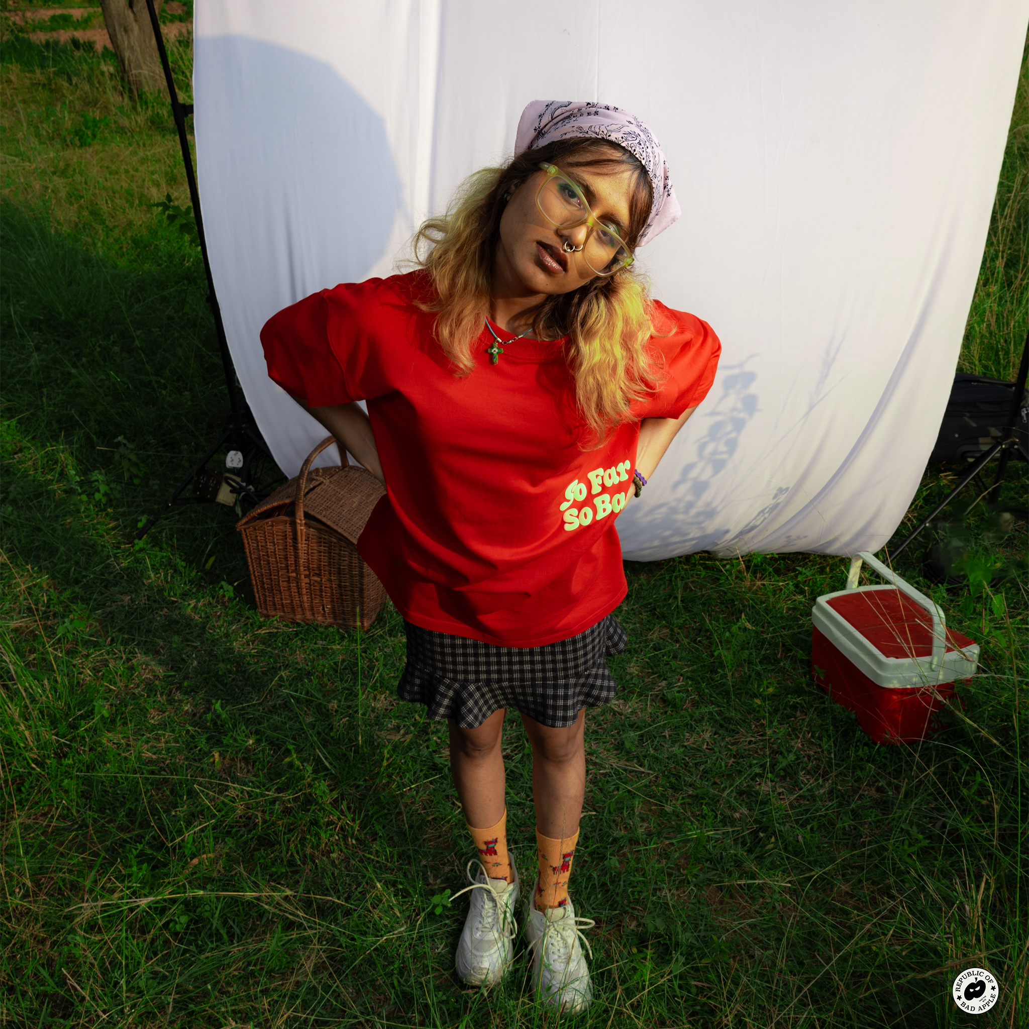 Loose Fit Oversized T-Shirt | So Far So Bad - Red Apple | Unisex
