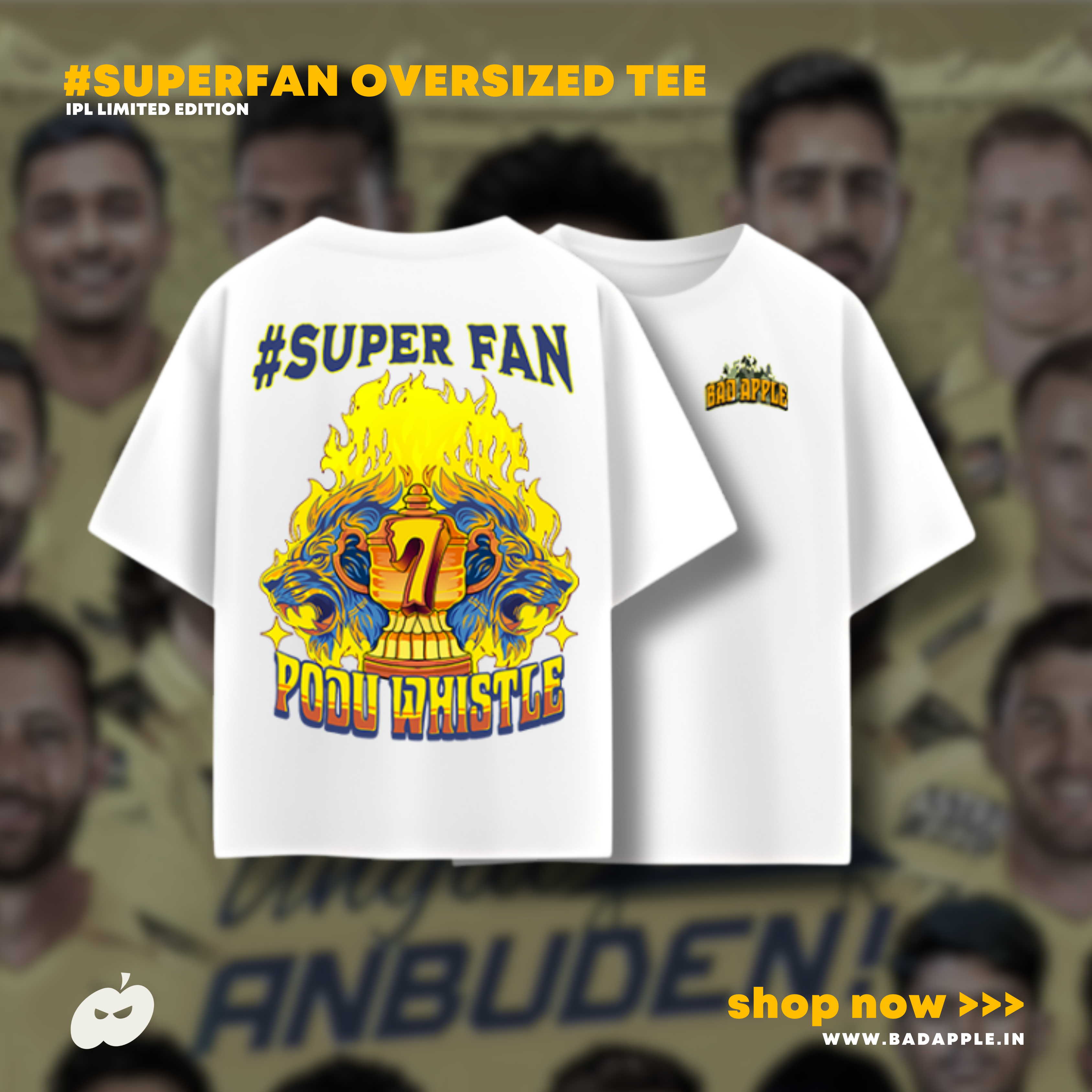 CSK SUPERFAN OVERSIZED T-SHIRT
