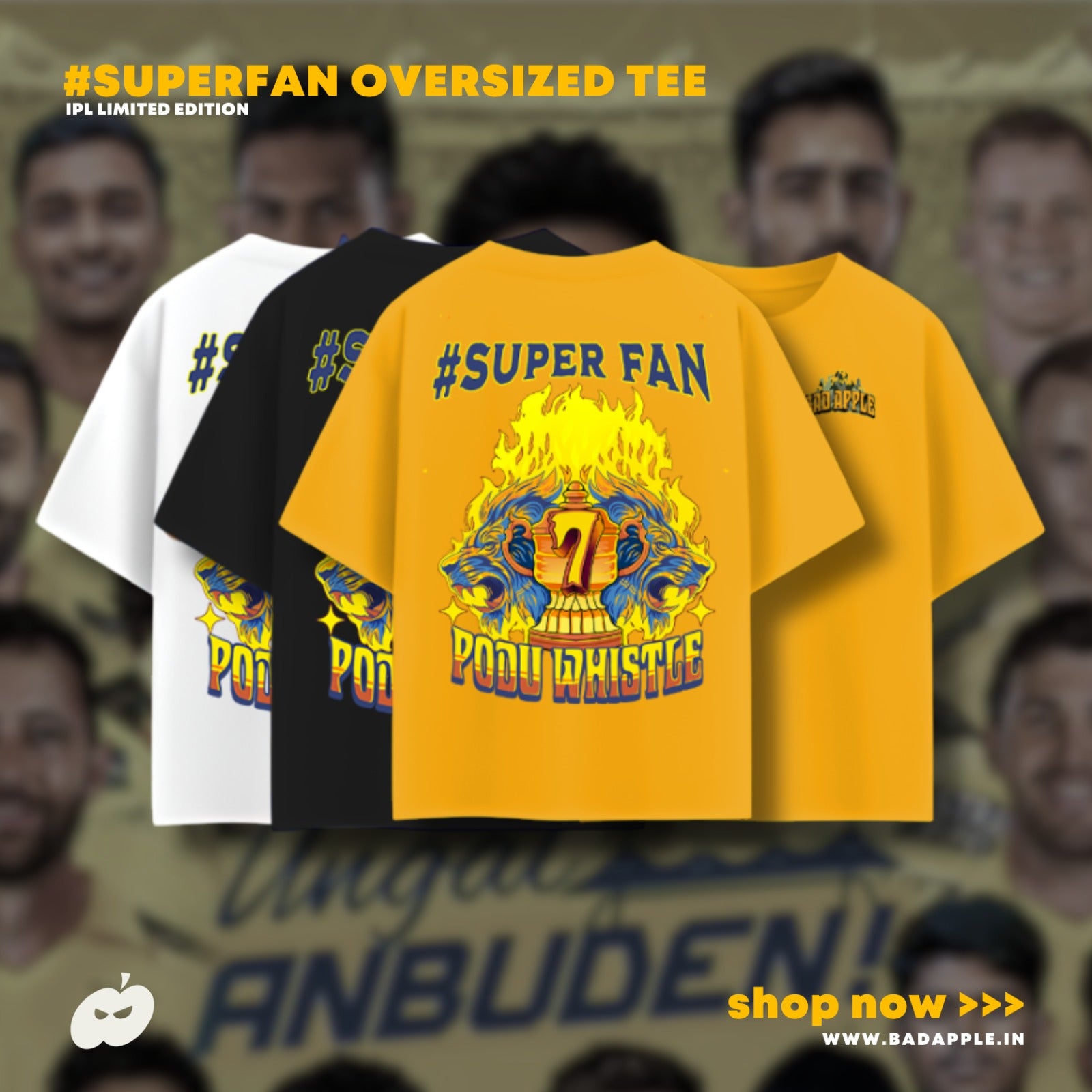 CSK SUPERFAN OVERSIZED T-SHIRT