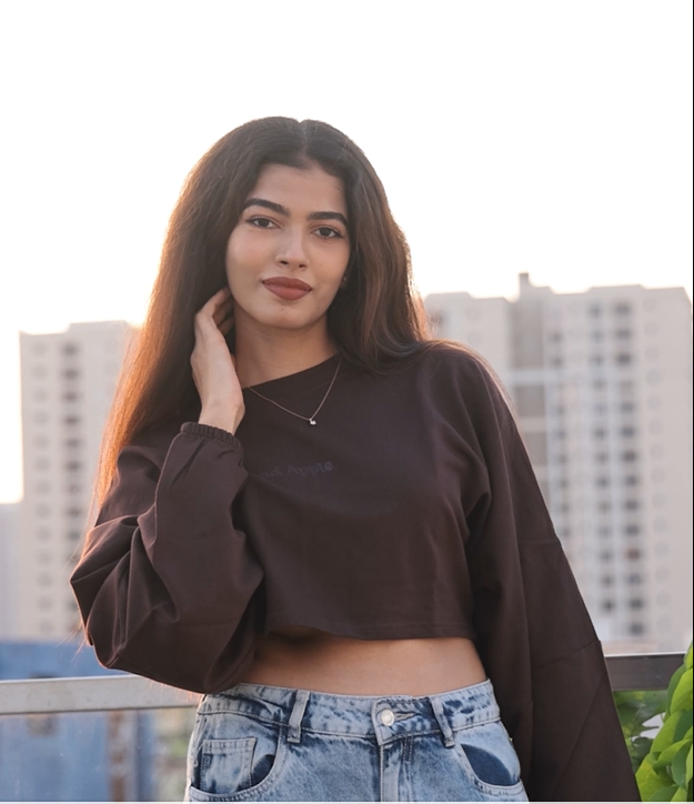 Chillout Crop Top - Dark Brown