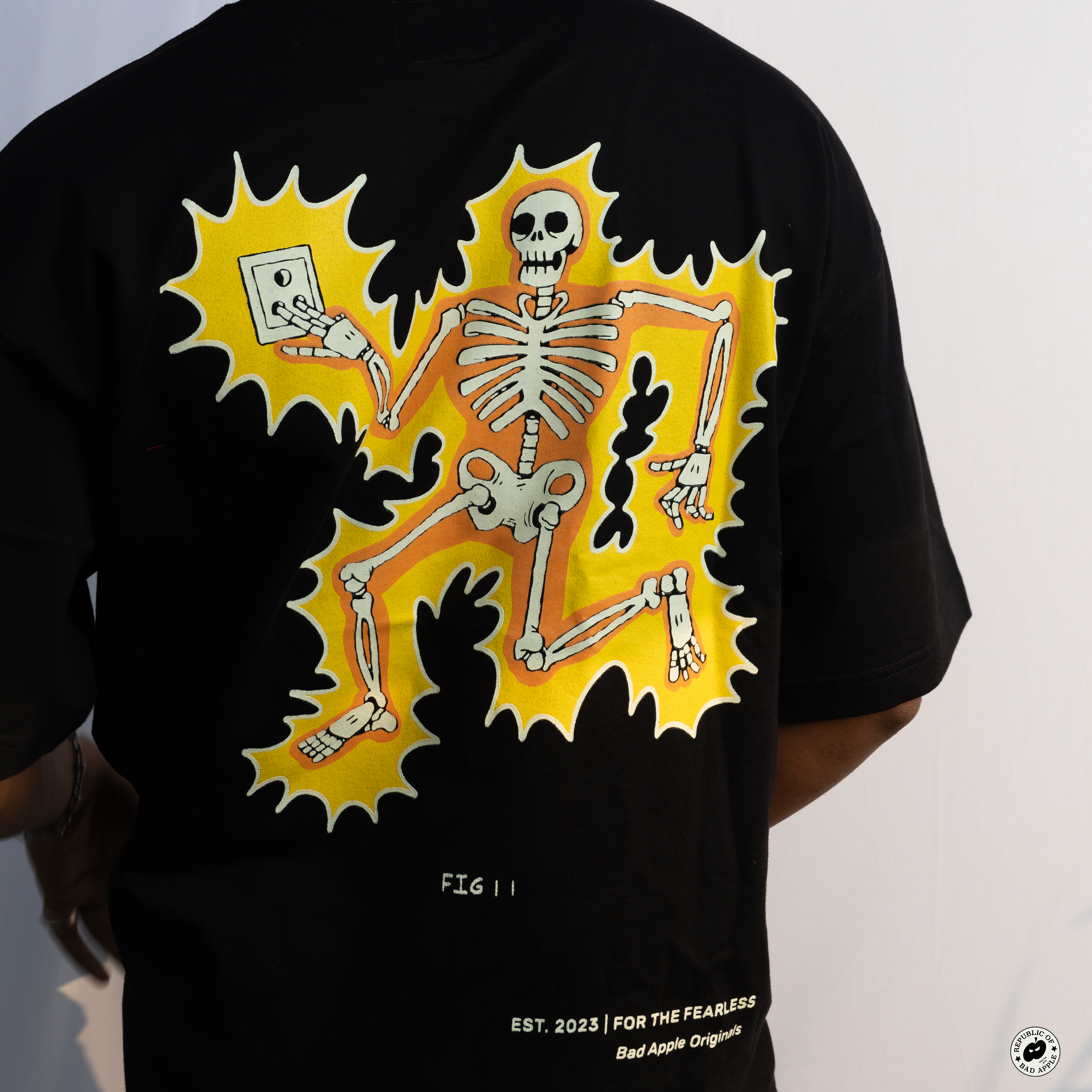 Glow in the Dark Skeleton Oversized T-Shirt