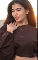 Chillout Crop Top - Dark Brown