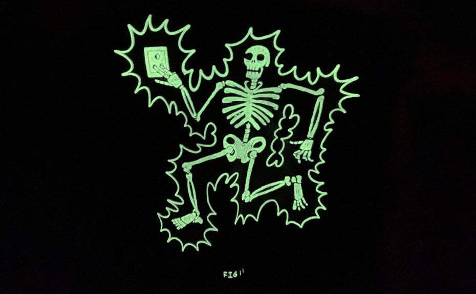 Glow in the Dark Skeleton Oversized T-Shirt